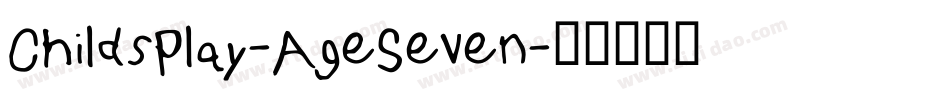 ChildsPlay-AgeSeven字体转换