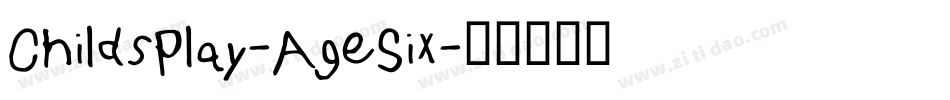 ChildsPlay-AgeSix字体转换