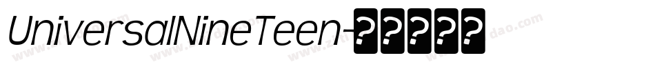 UniversalNineTeen字体转换