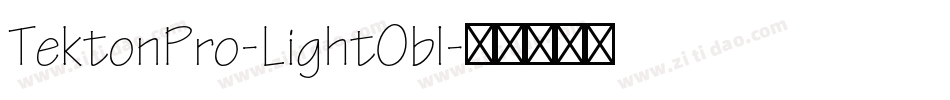 TektonPro-LightObl字体转换