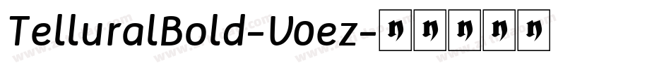 TelluralBold-V0ez字体转换