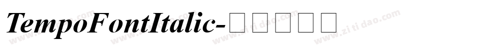 TempoFontItalic字体转换