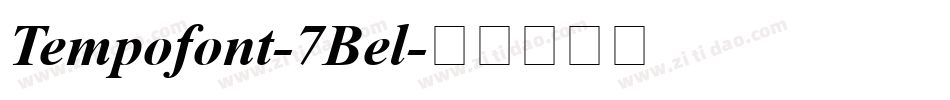 Tempofont-7Bel字体转换