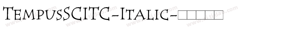 TempusSCITC-Italic字体转换