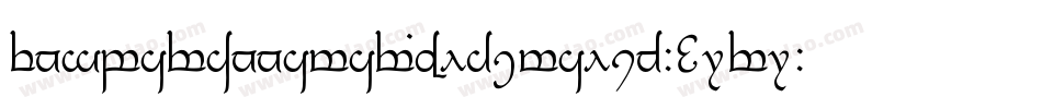TengwarAnnatarBoldItalic-K7r7字体转换