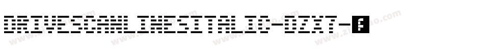 DriveScanlinesItalic-dzx7字体转换