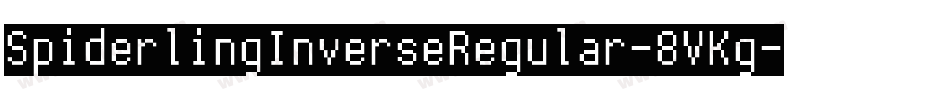 SpiderlingInverseRegular-8VKg字体转换