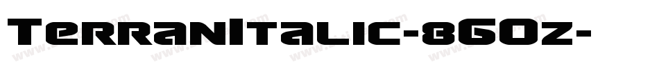TerranItalic-8GOz字体转换