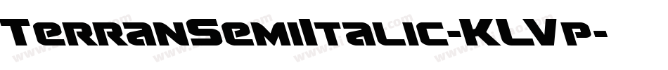TerranSemiItalic-KLVp字体转换