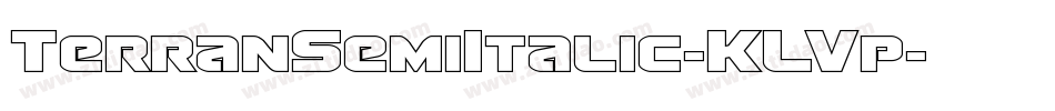 TerranSemiItalic-KLVp字体转换