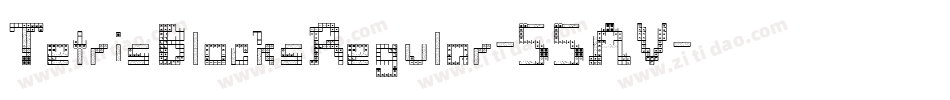 TetrisBlocksRegular-55AV字体转换