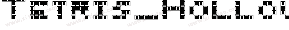 Tetris_Hollow字体转换
