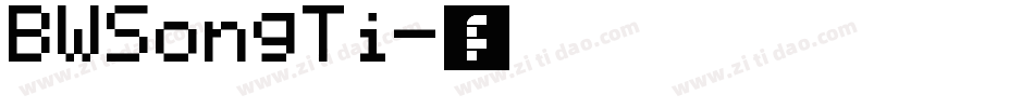 BWSongTi字体转换
