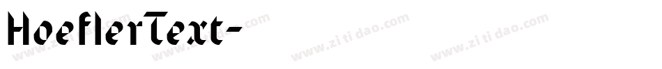 HoeflerText字体转换