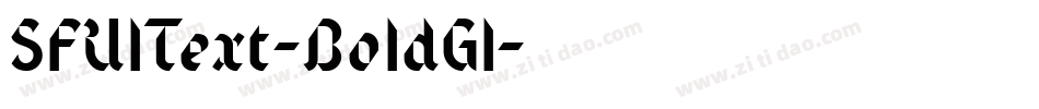 SFUIText-BoldG1字体转换