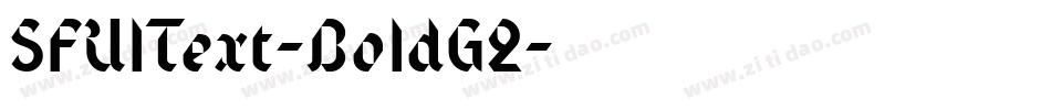 SFUIText-BoldG2字体转换