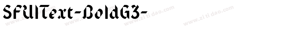 SFUIText-BoldG3字体转换