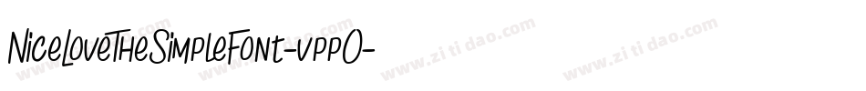 NiceLoveTheSimpleFont-vppO字体转换