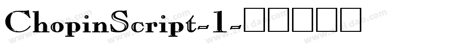 ChopinScript-1字体转换