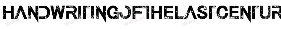 HandWritingOfTheLastCentury-DdJ1字体转换