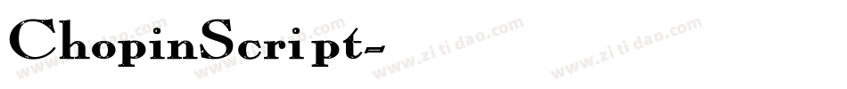 ChopinScript字体转换