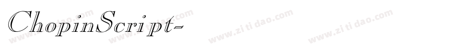 ChopinScript字体转换