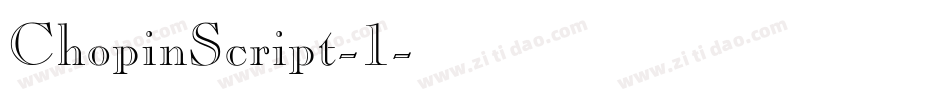 ChopinScript-1字体转换