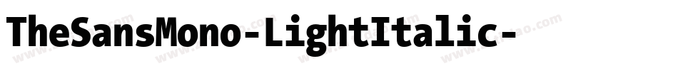 TheSansMono-LightItalic字体转换