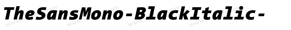 TheSansMono-BlackItalic字体转换