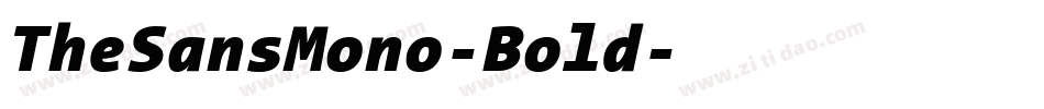 TheSansMono-Bold字体转换