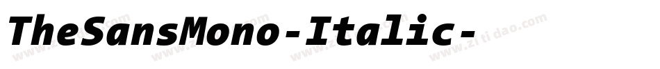 TheSansMono-Italic字体转换