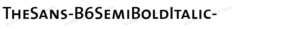 TheSans-B6SemiBoldItalic字体转换