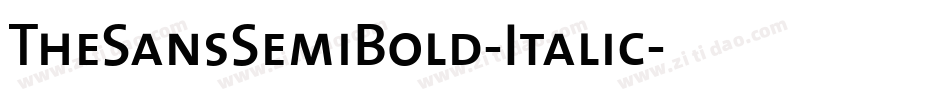 TheSansSemiBold-Italic字体转换