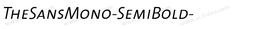TheSansMono-SemiBold字体转换