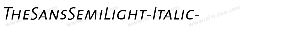 TheSansSemiLight-Italic字体转换