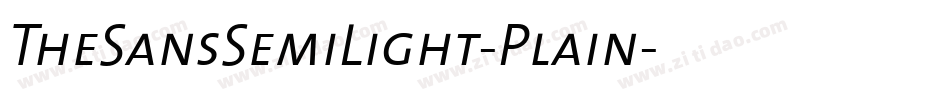 TheSansSemiLight-Plain字体转换