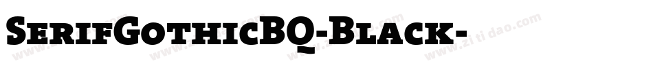 SerifGothicBQ-Black字体转换