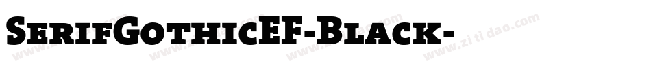 SerifGothicEF-Black字体转换