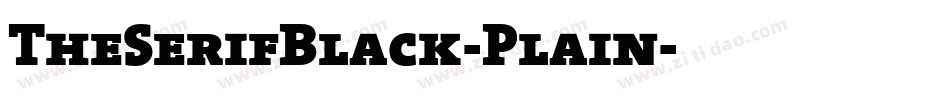 TheSerifBlack-Plain字体转换