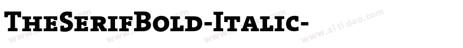 TheSerifBold-Italic字体转换