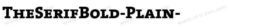 TheSerifBold-Plain字体转换