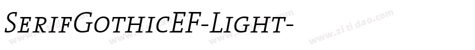 SerifGothicEF-Light字体转换