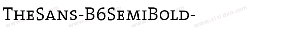 TheSans-B6SemiBold字体转换