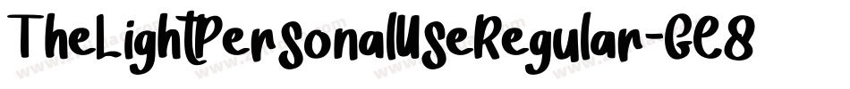 TheLightPersonalUseRegular-GE8O字体转换