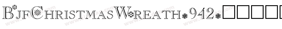 BjfChristmasWreath-942字体转换