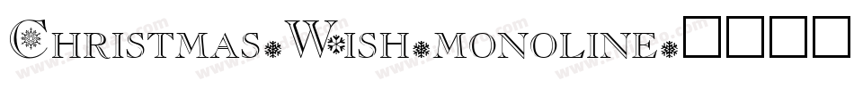 Christmas-Wish-monoline字体转换