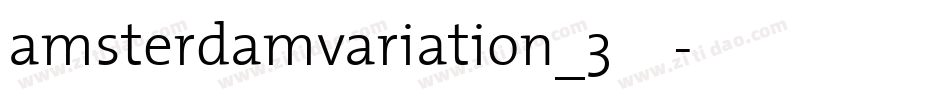 amsterdamvariation_3字体字体转换