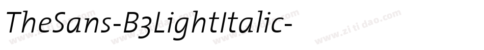 TheSans-B3LightItalic字体转换