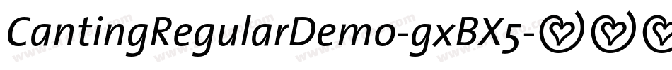 CantingRegularDemo-gxBX5字体转换