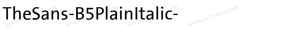 TheSans-B5PlainItalic字体转换
